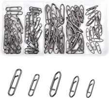 Fast Fishing Power Clips Stainless Steel Clip Connector Quick Change Lure Snaps