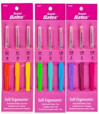 3 Susan Bates Steelite Soft Ergonomic Steel Crochet Hook Sets 9 hooks total