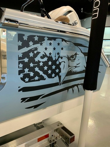 American eagle flag decal large 11x18" Pro vinyl graphic sticker truck car boat  - Foto 1 di 3