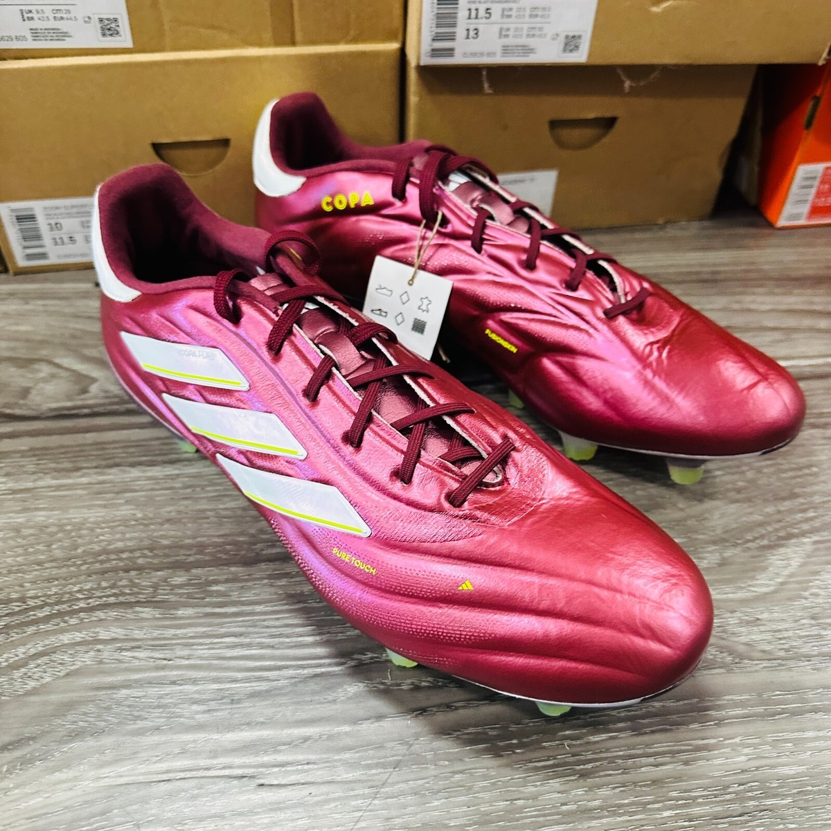 ADIDAS COPA PURE 2 ELITE F FG SOCCER CLEATS BURGUNDY IE7486