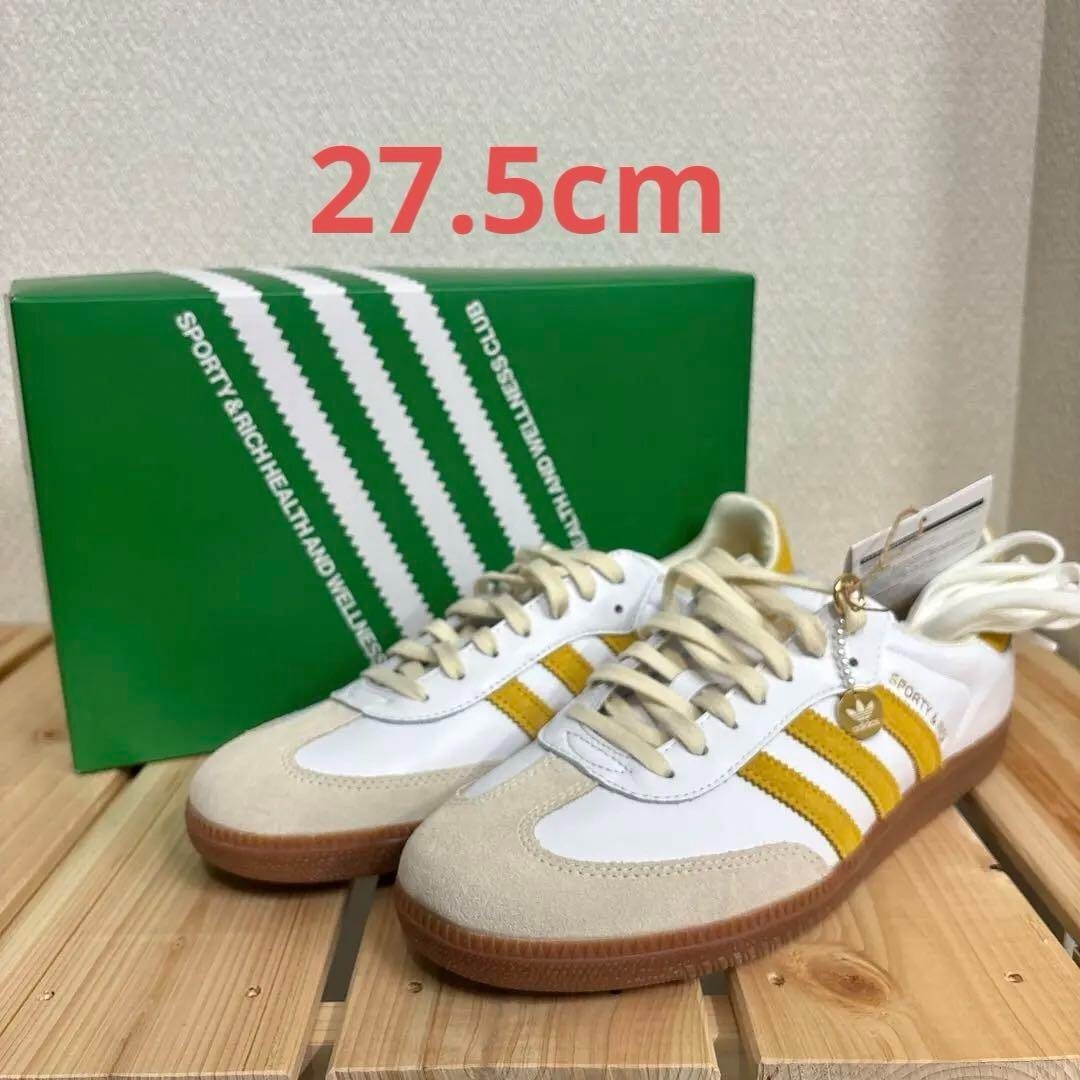 adidas Sporty & Rich Samba OG Sneakers White Yellow IF5661 US 9.5  