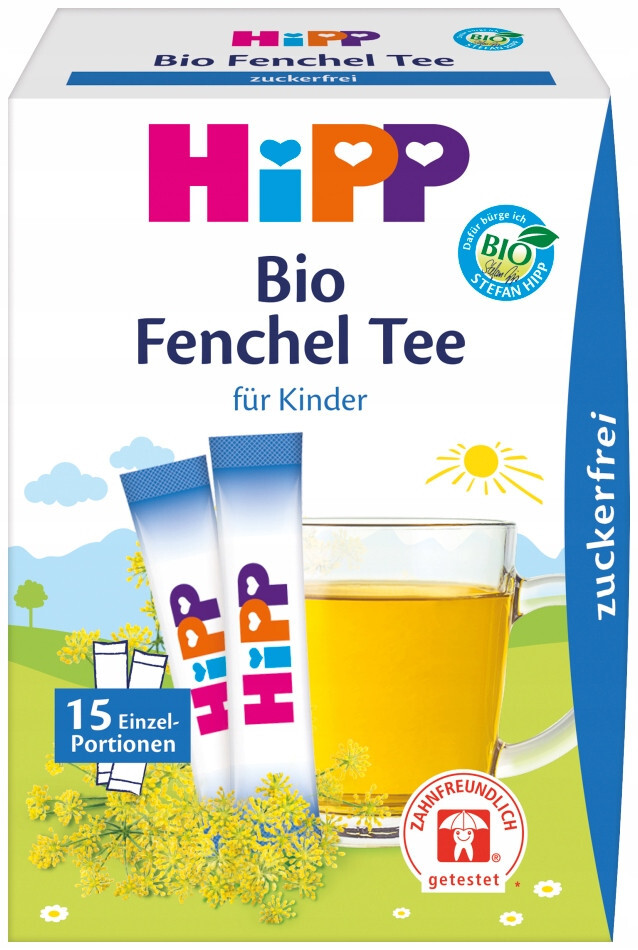 HiPP BABY TEA ORGANIC GREEN BIO FENNEL TEA 6 BOXES No GMO фенхель