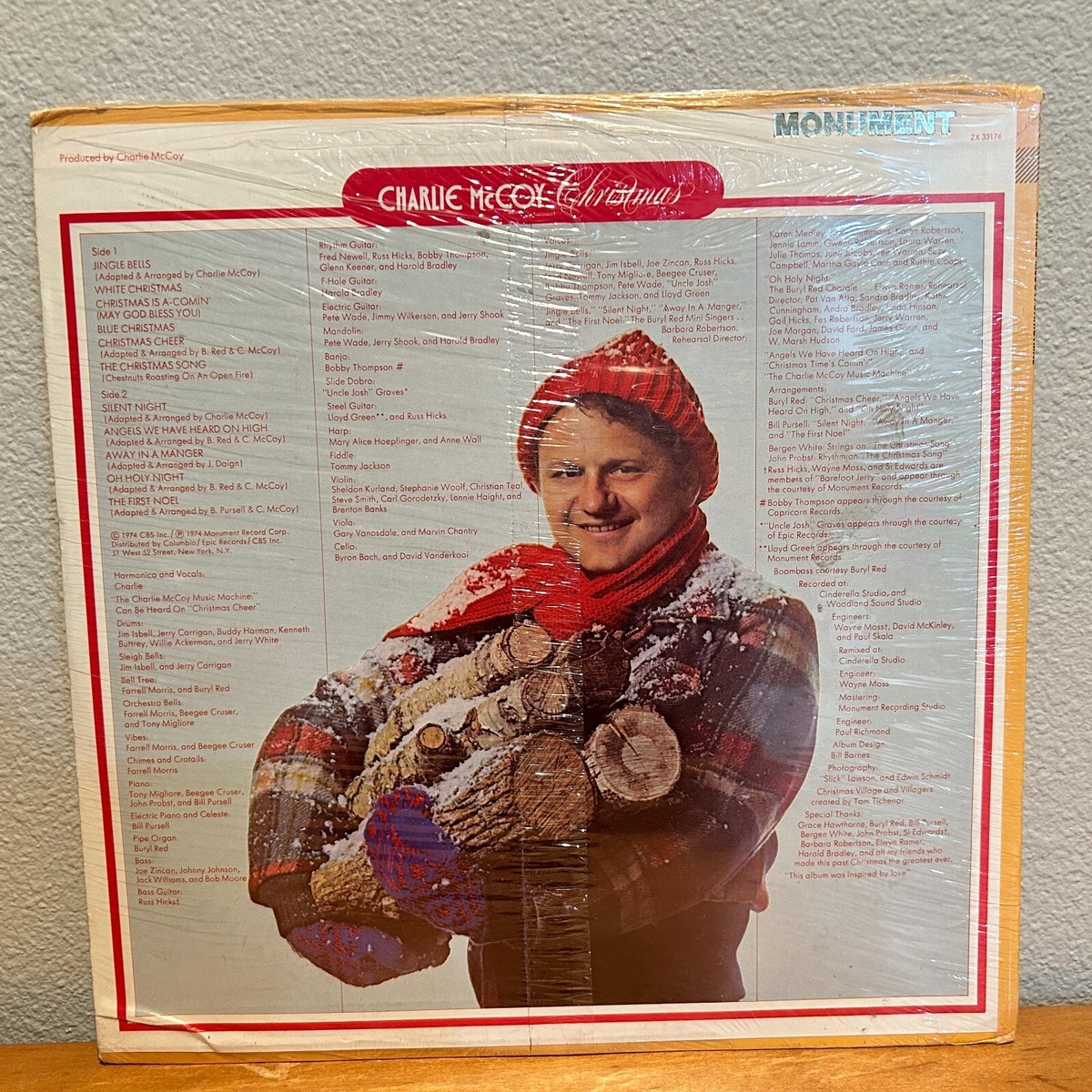 Charlie McCoy Christmas LP Album Monument Records ZX 33176 MInt