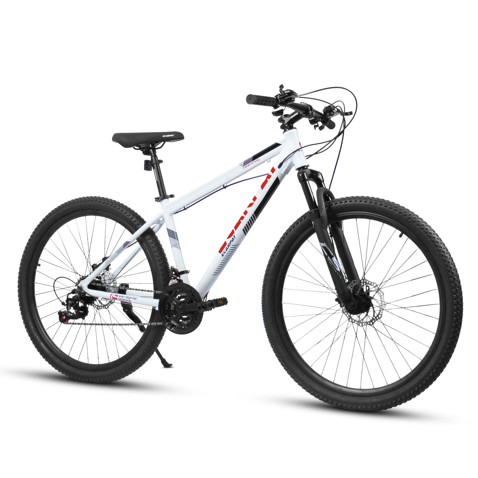27 Inch 21-Speed Mountain Bike with Aluminum Frame, Suspension Fork & Disc Brakes