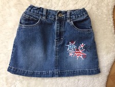 Gap Baby Girls Blue Denim Jean Skirt Sz 5 Adjustable