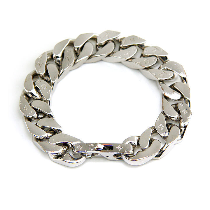 LOUIS VUITTON Authentic Bracelet Monogram LV Chain Links LOUIS VUITTON Authentic Bracelet Monogram LV Chain Links
