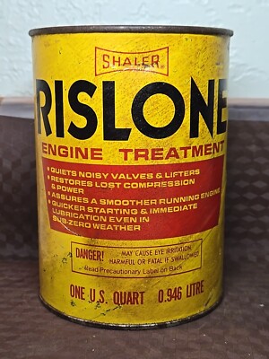 Vintage RISLONE Engine Treatment Motor - Full/Cardboard Container 1 Qt