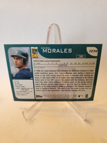 2001 Topps Traded & Rookies - #T234 Andy Morales (RC) - Bild 2 von 2