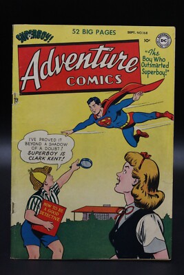 Adventure Comics (1938) #168 Mortimer Sikela Johnny Quick Aquaman Superboy VG+