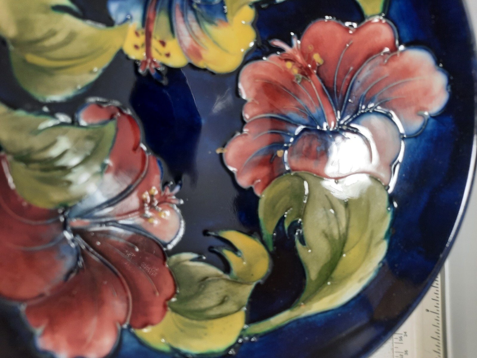 Moorcroft Pottery Hibiscus Bowl Made in England eBay