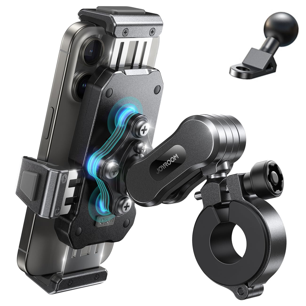 Aluminum Alloy Motorcycle Phone Mount with Vibration Dampener, Motorcycle Pho...