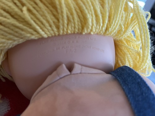 Cabbage Patch Play Along Doll 2004 Blonde Hair Blue Eyes Jean Overalls - Picture 6 of 6