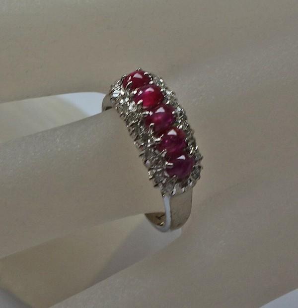 Excellent*ruby ring ring with ruby diamond from 1… - image 5