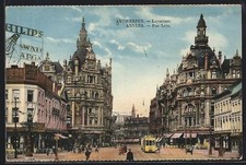 Ansichtskarte Antwerpen, Leysstraat, Tramway,...