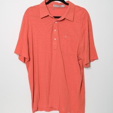 CRIQUET Polo Shirt Size Medium Coral Short Sleeve