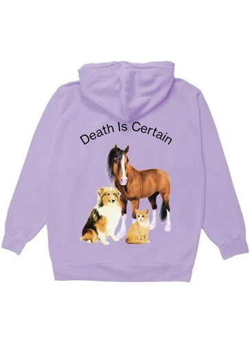 Pleasures Death Is Certain Hoodie - Lavender XXL NWT - Picture 2 of 7