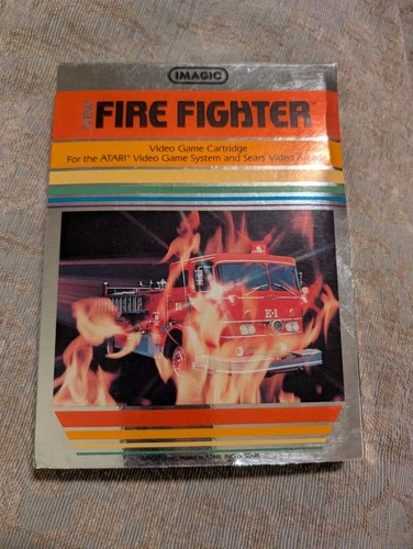 Fire Fighter (Atari 2600, 1982) Imagic Cartridge + Instructions In Original Box