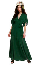 Reformation Winslow Dress Emerald Green Wrap XSP NWT