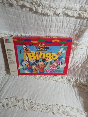 Disney Mickey's Bingo Game Stuff For Kids Milton Bradley Age 4+ All Pieces. VTG