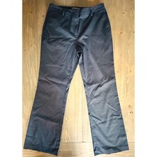 Liz Claiborne Audra Black Stretch Flat Front Mid Rise Pants Womens Size 8R