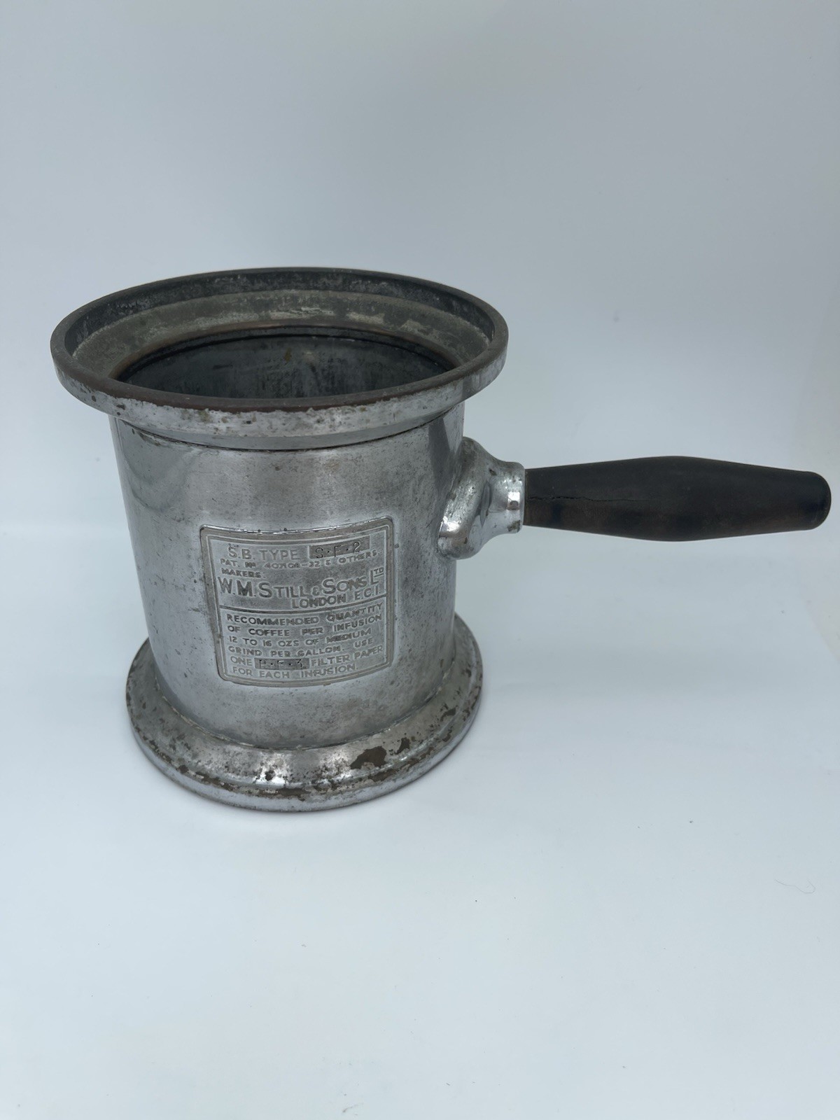 Vintage Industrie Kaffee Filterkanne - W.M. Still & Sons, London