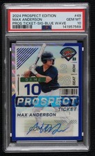 2024 Prospect Edition Blue Wave Prizm Signatures 32/75 Max Anderson #49 Auto 8d2