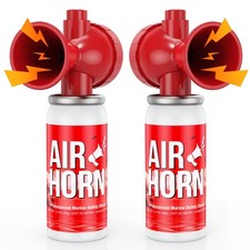 2 Pack Air Horn, 122dB Loud Safety Air Horns for Boating Emergency  Sporting...