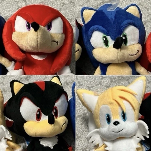 JapanOnly Sanei Sonic the Hedgehog Plush Set ! Sonic, Knuckles, Shadow and Tails