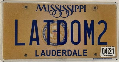 Vanity LAT DOM LATIKA LATIFA DOMINIC 2 license plate Dominique Dominick Latifah