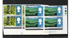 G.B.  1966    BRITISH LANDSCAPES - 2 values  in Traffic Light Blocks of 4    .