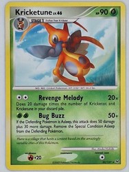 Kricketune 32/127 Platinum Rare Pokemon Card