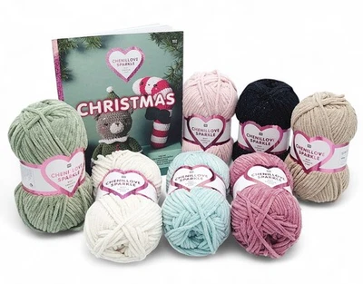 Rico Chenillove Sparkle Chenillie Aran Polyester Amigurumi Crochet Yarn 100g