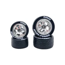 Leaf 5 Spoke Chrome Rims & 11/13mm Staggered Goodyear Real Rider Tire Wheel Swap