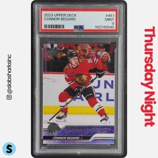 2023 UPPER DECK #451 CONNOR BEDARD YOUNG GUNS RC ROOKIE PSA 9
