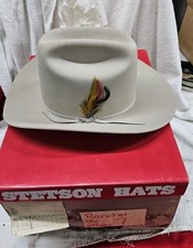 Vintage, New In Box Stetson Rancher 4x B. Beaver Silver Belly Cowboy Hat Sz: 7