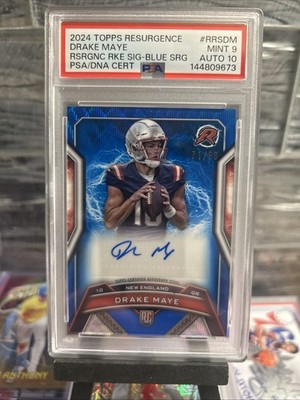 2024 Topps Resurgence Drake Maye Rookie Blue Surge Auto RC /99 PSA 9 #RRS-DM 