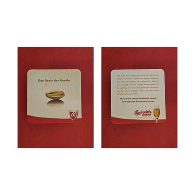 Budweiser Budvar roter Streifen Brauerei Bierdeckel Beermat