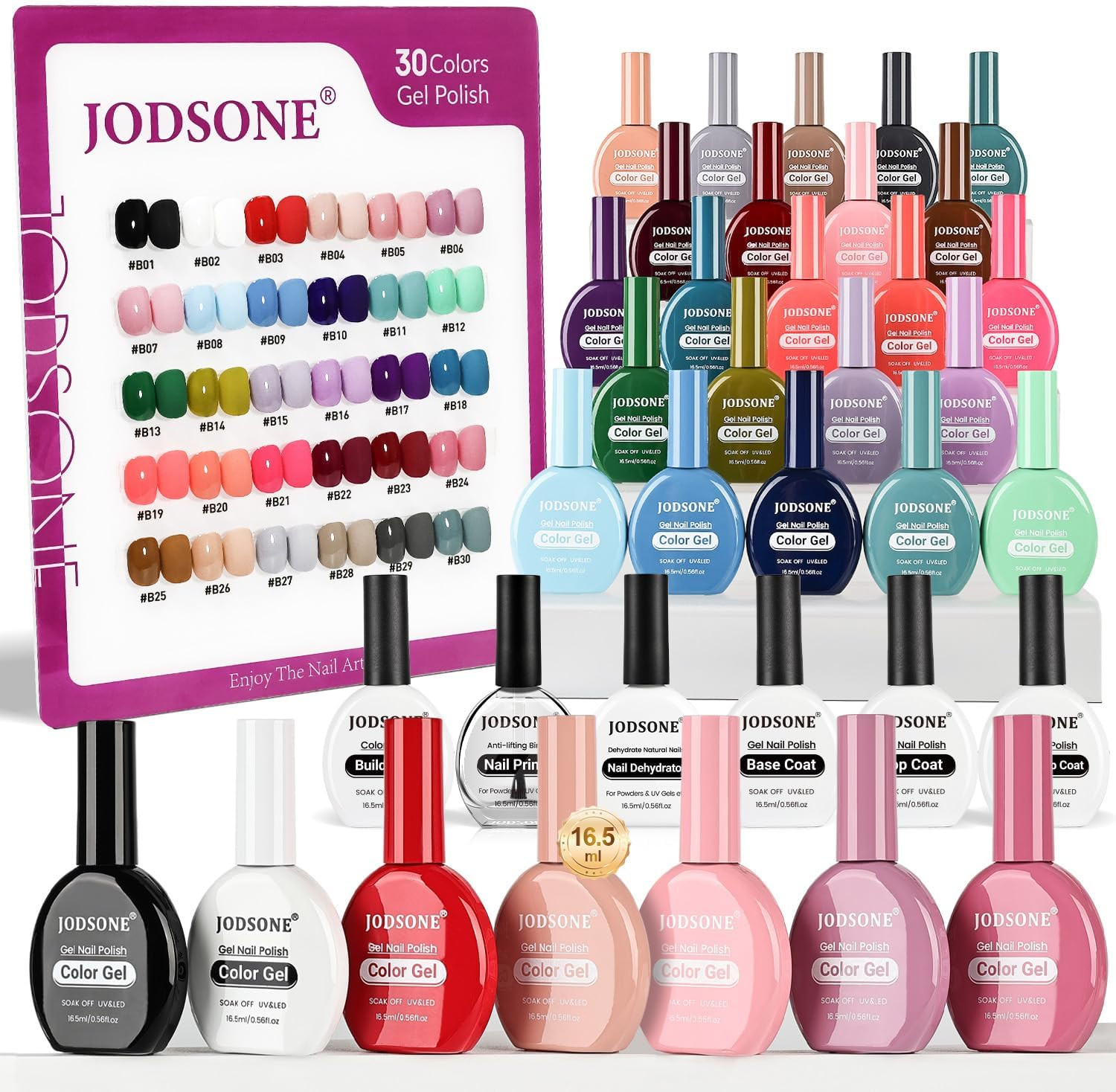 Set Smalto Gel 32 Colori UV LED | Alta Viscosità Soak Off