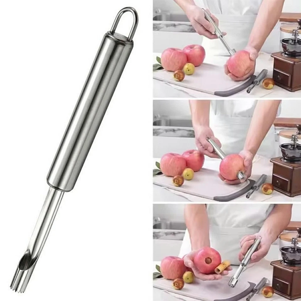 2x Apfelentkerner Edelstahl Apfelausstecher Fruchtentkerner Entkerner Ausstecher - Bild 3 von 3