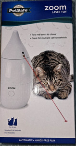 PetSafe PTY00-16494 ZOOM Rotating Interactive Laser Cat Toy- Auto shut-off - NIB