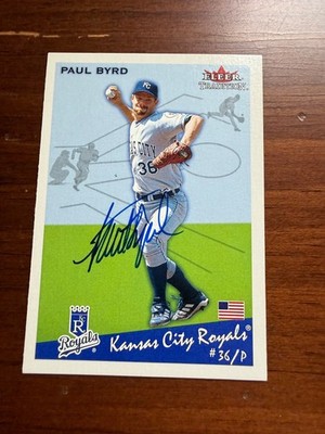 Signed 2002 Fleer Tradition - Paul Byrd 