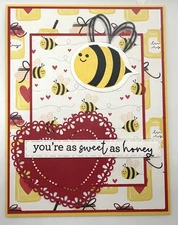 Stampin' Up! Bees Valentine's Day Card w/Env UNLIMITED CARDS SHIP FOR $4.95!