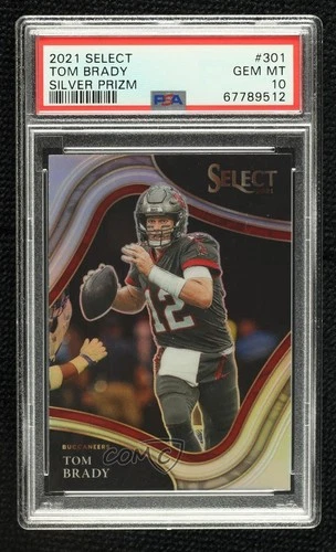 2021 Panini Select Field Level Silver Prizm Tom Brady #301 PSA 10 GEM MT