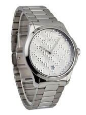 Gucci G-Timeless YA126459 Pyramid Dial Stainless Steel Men's Watch