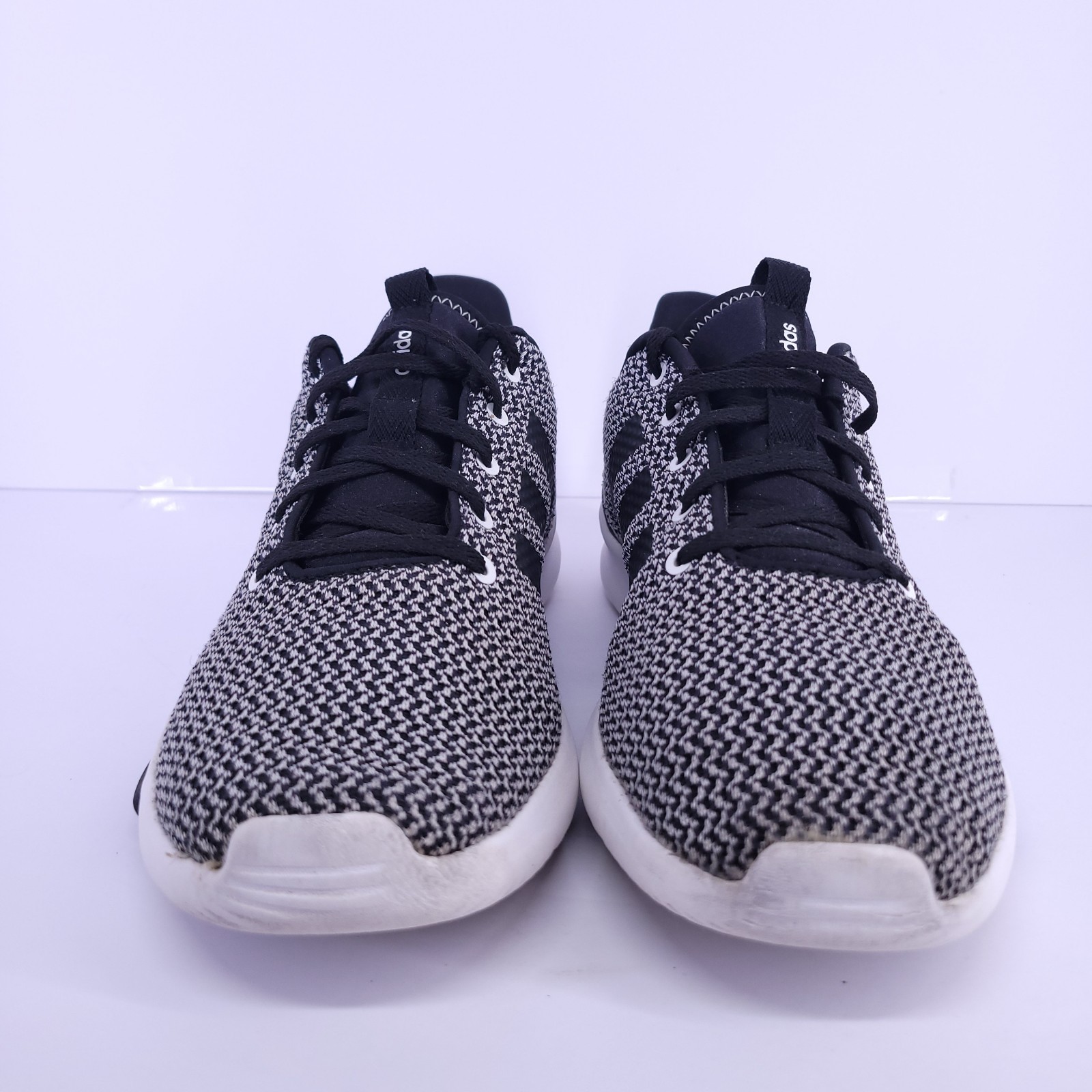 SAOLA Adidas Lite Racer Cloudfoam Sneakers Uomo 10 Nero Bianco Corsa Passeggio Usate