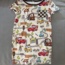 Little sleepies x Disney Pixar Cars. Shorty Romper 2T
