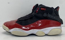 Jordan 6 Rings Bred Gym Red Black White Basketball Sneakers Size 8
