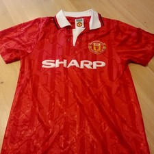 MANCHESTER UTD SCORE DREW REPRO VINTAGE SHARP T-SHIRT M UNCAMMON