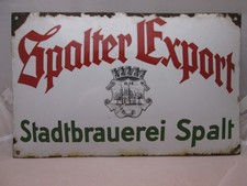 Altes Emailschild  SPALTER EXPORT ~ Stadtbrauerei Spalt ~ Mittelfranken ~ selten