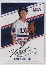 2018 Panini USA Baseball Stars & Stripes Black Ink /499 Ryley Gilliam Auto 7c2